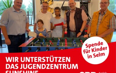 Traditionelle SPD-Spenden für den Selmer Jugendtreff „Sunshine“
